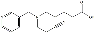 5-[(2-cyanoethyl)(pyridin-3-ylmethyl)amino]pentanoic acid Structure