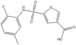 5-[(2-fluoro-5-methylphenyl)sulfamoyl]thiophene-3-carboxylic acid 구조식 이미지