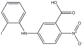 5-[(2-iodophenyl)amino]-2-nitrobenzoic acid 구조식 이미지