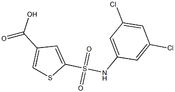 5-[(3,5-dichlorophenyl)sulfamoyl]thiophene-3-carboxylic acid 구조식 이미지