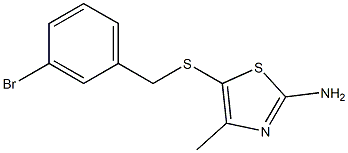 5-[(3-bromobenzyl)thio]-4-methyl-1,3-thiazol-2-amine 구조식 이미지