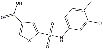 5-[(3-chloro-4-methylphenyl)sulfamoyl]thiophene-3-carboxylic acid Structure