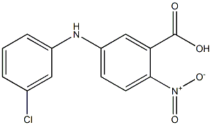 5-[(3-chlorophenyl)amino]-2-nitrobenzoic acid Structure