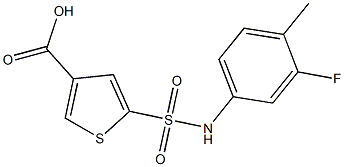 5-[(3-fluoro-4-methylphenyl)sulfamoyl]thiophene-3-carboxylic acid 구조식 이미지