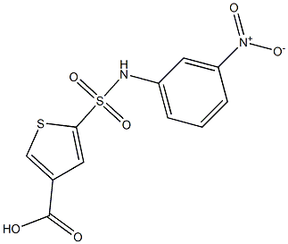 5-[(3-nitrophenyl)sulfamoyl]thiophene-3-carboxylic acid Structure