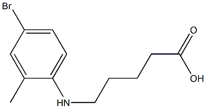 5-[(4-bromo-2-methylphenyl)amino]pentanoic acid 구조식 이미지