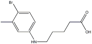 5-[(4-bromo-3-methylphenyl)amino]pentanoic acid 구조식 이미지