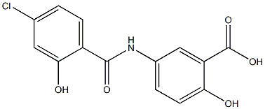 5-[(4-chloro-2-hydroxybenzene)amido]-2-hydroxybenzoic acid 구조식 이미지