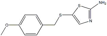5-[(4-methoxybenzyl)thio]-1,3-thiazol-2-amine Structure