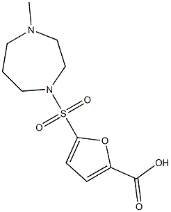 5-[(4-methyl-1,4-diazepane-1-)sulfonyl]furan-2-carboxylic acid Structure