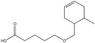 5-[(6-methylcyclohex-3-en-1-yl)methoxy]pentanoic acid 구조식 이미지