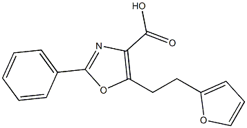 5-[2-(furan-2-yl)ethyl]-2-phenyl-1,3-oxazole-4-carboxylic acid Structure