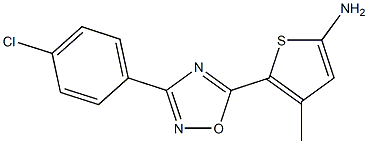 5-[3-(4-chlorophenyl)-1,2,4-oxadiazol-5-yl]-4-methylthiophen-2-amine Structure