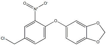 5-[4-(chloromethyl)-2-nitrophenoxy]-2H-1,3-benzodioxole 구조식 이미지