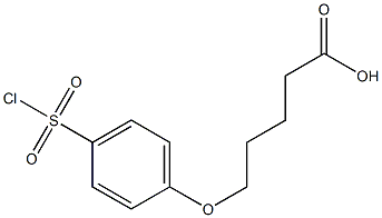 5-[4-(chlorosulfonyl)phenoxy]pentanoic acid 구조식 이미지