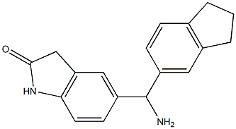 5-[amino(2,3-dihydro-1H-inden-5-yl)methyl]-2,3-dihydro-1H-indol-2-one 구조식 이미지