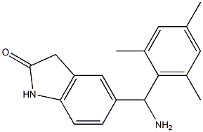 5-[amino(2,4,6-trimethylphenyl)methyl]-2,3-dihydro-1H-indol-2-one 구조식 이미지