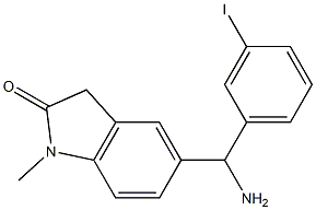 5-[amino(3-iodophenyl)methyl]-1-methyl-2,3-dihydro-1H-indol-2-one 구조식 이미지