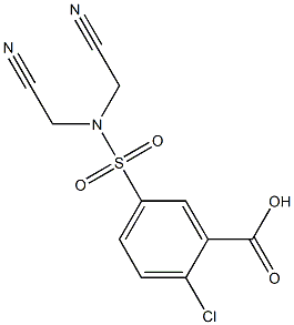 5-[bis(cyanomethyl)sulfamoyl]-2-chlorobenzoic acid Structure