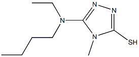 5-[butyl(ethyl)amino]-4-methyl-4H-1,2,4-triazole-3-thiol 구조식 이미지