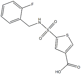 5-{[(2-fluorophenyl)methyl]sulfamoyl}thiophene-3-carboxylic acid 구조식 이미지