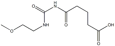 5-{[(2-methoxyethyl)carbamoyl]amino}-5-oxopentanoic acid Structure