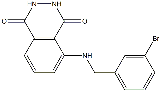 5-{[(3-bromophenyl)methyl]amino}-1,2,3,4-tetrahydrophthalazine-1,4-dione 구조식 이미지