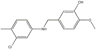 5-{[(3-chloro-4-methylphenyl)amino]methyl}-2-methoxyphenol 구조식 이미지