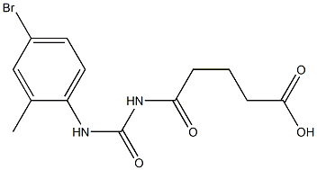 5-{[(4-bromo-2-methylphenyl)carbamoyl]amino}-5-oxopentanoic acid Structure