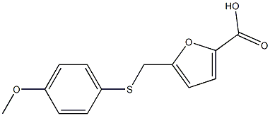 5-{[(4-methoxyphenyl)thio]methyl}-2-furoic acid 구조식 이미지