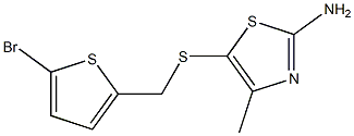 5-{[(5-bromothien-2-yl)methyl]thio}-4-methyl-1,3-thiazol-2-amine Structure