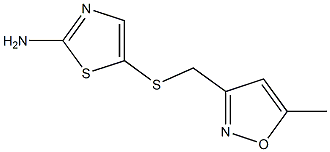 5-{[(5-methyl-1,2-oxazol-3-yl)methyl]sulfanyl}-1,3-thiazol-2-amine 구조식 이미지