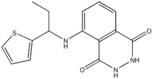 5-{[1-(thiophen-2-yl)propyl]amino}-1,2,3,4-tetrahydrophthalazine-1,4-dione Structure