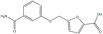 5-{[3-(aminocarbonyl)phenoxy]methyl}-2-furoic acid Structure