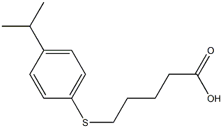 5-{[4-(propan-2-yl)phenyl]sulfanyl}pentanoic acid 구조식 이미지