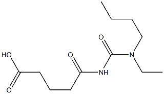 5-{[butyl(ethyl)carbamoyl]amino}-5-oxopentanoic acid Structure