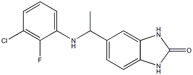 5-{1-[(3-chloro-2-fluorophenyl)amino]ethyl}-2,3-dihydro-1H-1,3-benzodiazol-2-one 구조식 이미지