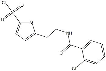 5-{2-[(2-chlorophenyl)formamido]ethyl}thiophene-2-sulfonyl chloride Structure