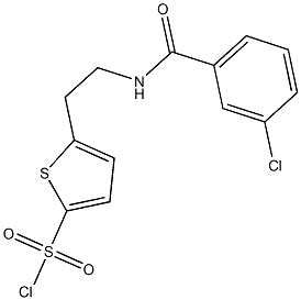 5-{2-[(3-chlorophenyl)formamido]ethyl}thiophene-2-sulfonyl chloride Structure
