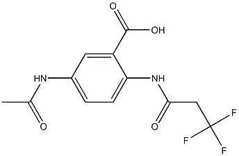 5-acetamido-2-(3,3,3-trifluoropropanamido)benzoic acid Structure