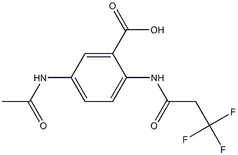 5-acetamido-2-(3,3,3-trifluoropropanamido)benzoic acid 구조식 이미지