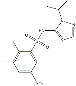 5-amino-2,3-dimethyl-N-[1-(propan-2-yl)-1H-pyrazol-5-yl]benzene-1-sulfonamide 구조식 이미지