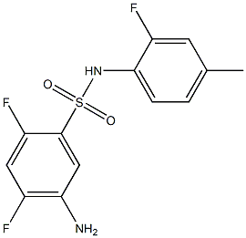 5-amino-2,4-difluoro-N-(2-fluoro-4-methylphenyl)benzene-1-sulfonamide 구조식 이미지