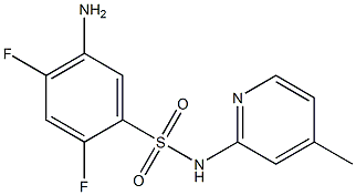 5-amino-2,4-difluoro-N-(4-methylpyridin-2-yl)benzene-1-sulfonamide 구조식 이미지