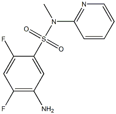 5-amino-2,4-difluoro-N-methyl-N-(pyridin-2-yl)benzene-1-sulfonamide 구조식 이미지