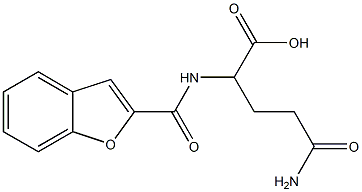 5-amino-2-[(1-benzofuran-2-ylcarbonyl)amino]-5-oxopentanoic acid Structure