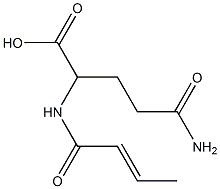5-amino-2-[(2E)-but-2-enoylamino]-5-oxopentanoic acid 구조식 이미지