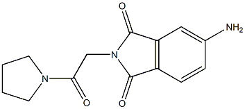 5-amino-2-[2-oxo-2-(pyrrolidin-1-yl)ethyl]-2,3-dihydro-1H-isoindole-1,3-dione 구조식 이미지