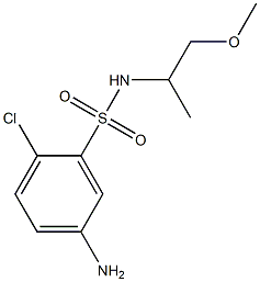 5-amino-2-chloro-N-(1-methoxypropan-2-yl)benzene-1-sulfonamide 구조식 이미지