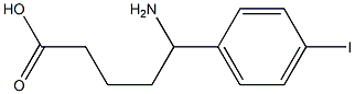 5-amino-5-(4-iodophenyl)pentanoic acid 구조식 이미지